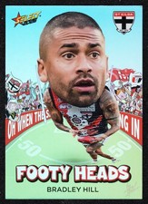 2026 AFL SELECT FOOTY STARS FOOTY HEADS CARD - [ST KILDA] - FH85 Bradley HILL