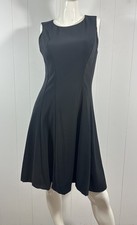 White House Black Market Sz 8 Fit N Flare Sleeveless Lined Dress Knee Length