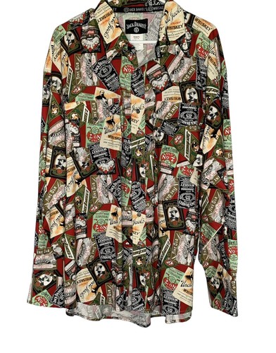 Jack Daniel’s XXL Western Shirt – All Over Print Whiskey Label Pearl Snap - Picture 11 of 14