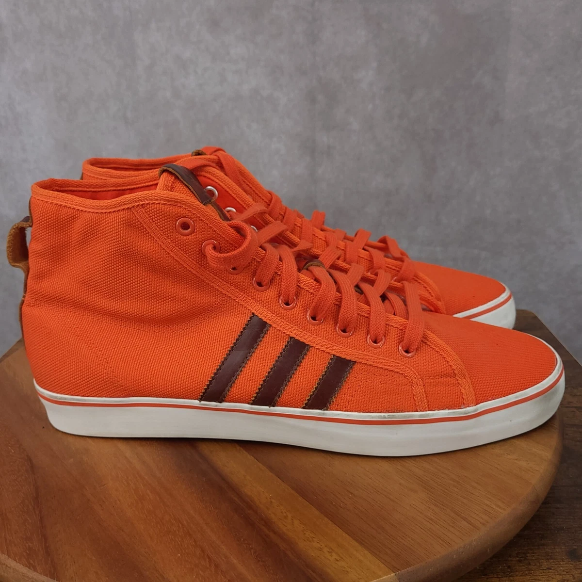 Adidas Nizza Sneakers Mens 14 Orange Hi Top Trainers Athletic Shoes