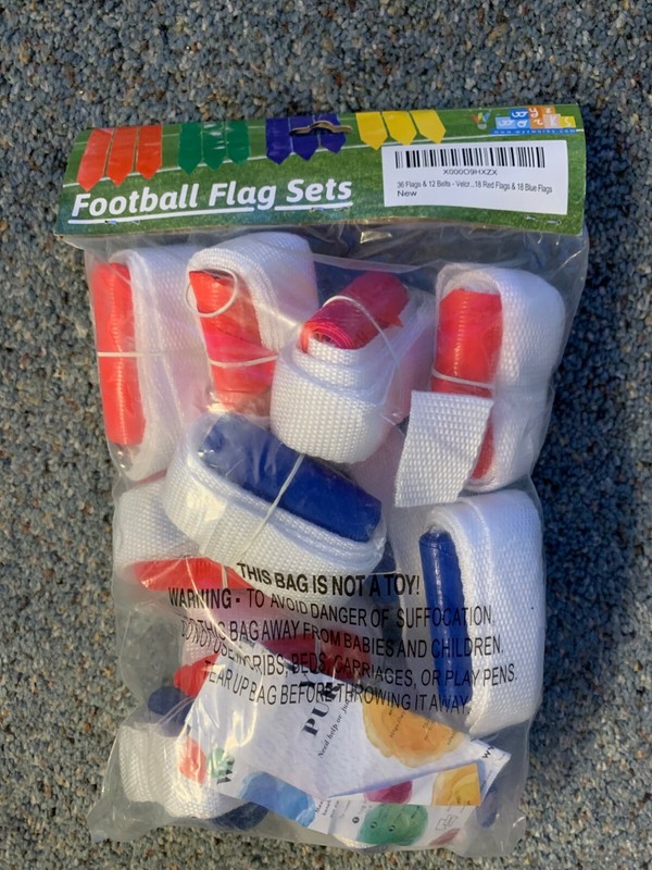 Football Flag Set 36 flags red and blue New in bag