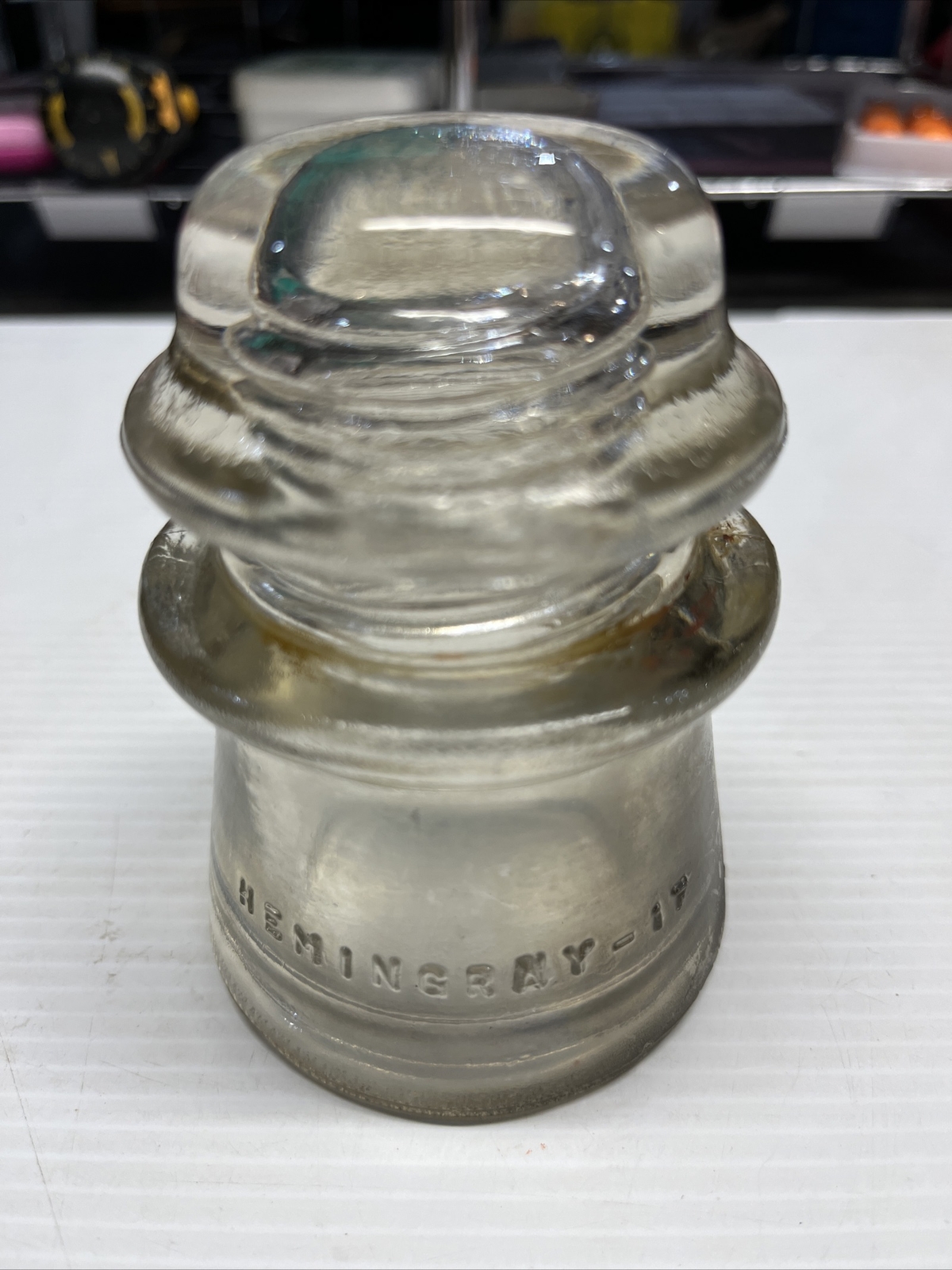 Hemingray 17 Hemingray 17 Clear Glass Insulator 30-50 Vintage Antique Telephone Line ...