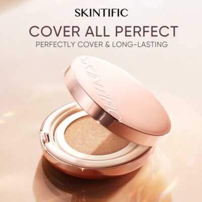 SKINTIFIC Cover All Perfect Cushion Long-lasting 24H Foundation FREE SHIPPING