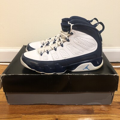 Nike Air Jordan 9 Retro UNC Pearl Blue 10.5 Mens Basketball