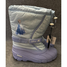 Sorel Disney Frozen II Elsa Big Girls Size 7 Purple Insulated Winter Snow Boots