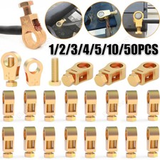 Cable Clamp Battery Clip Car Battery Positive Negative Copper Terminal Wire Lot