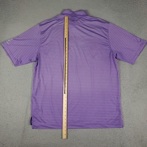 Polo uomo FJ FootJoy taglia 2XL viola a righe golf casual manica corta - Foto 4 di 7