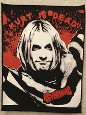 NIRVANA / KURT COBAIN VINTAGE NEVERMIND OVERSIZED PATCH / FLAG