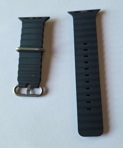 Unused OEM Apple Watch 49mm BLACK Ocean Band Natural Titanium Finish in Bulk Pkg - Picture 4 of 6