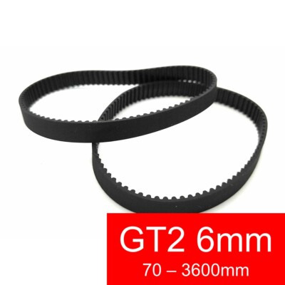 GT2 Zahnriemen geschlossen 2GT 6mm (Auswahl 70 - 3600mm) - kostenloser Versand