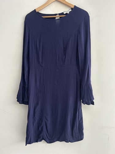 Maxim Size Large Shift Mini Dress Long Sleeve V Neck