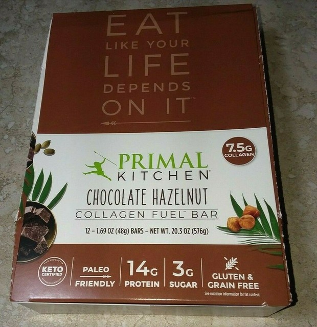 Primal Kitchen Collagen Protein Bars Chocolate Hazelnut 12ct for sale