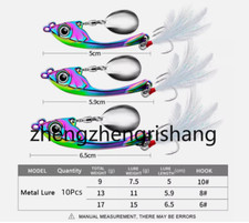 Lot 10Pcs Fishing Lure Lot VIB Metal Spinner Baits Crankbaits Trout Bass Tackle