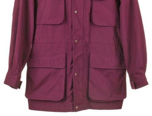 Chaqueta Eddie Bauer Franela Lana Forrada Montaña Parka Granate Algodón Poli Con Capucha M - Imagen 7 de 13