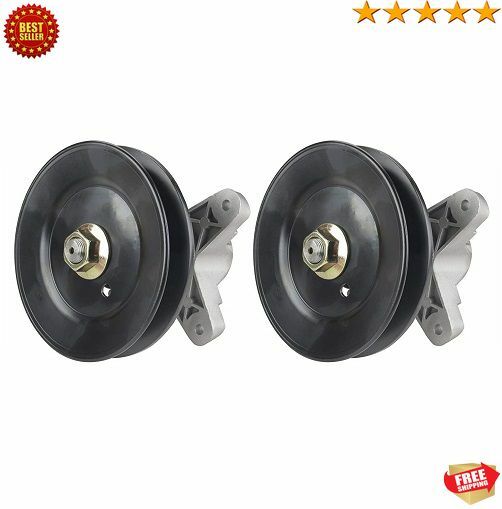 2 Deck Spindles & Pulley For 38" 42" MTD Cub Cadet TroyBilt Bolens