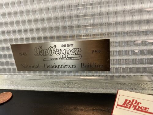 VTG 1948 Dr Pepper Headquarters Building Glass Construction Block Soda Pop RARE2 - Picture 5 of 19