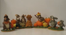 Charming Tails "Pilgrims' Progress, Harvest Time, Good Witch, First Pumpkin"
