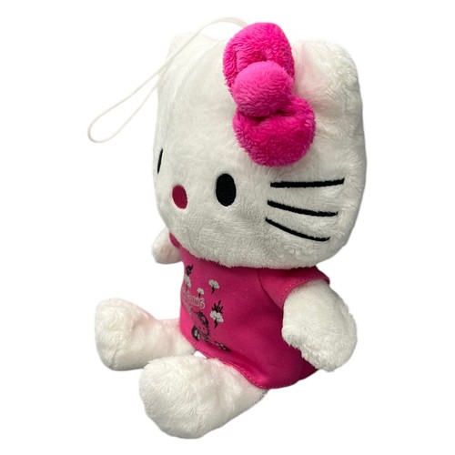 Sanrio Hello Kitty I'm Going MAd Plüsch Stofftier Anhänger 25cm Weiß Pink 2011 - Afbeelding 7 van 15