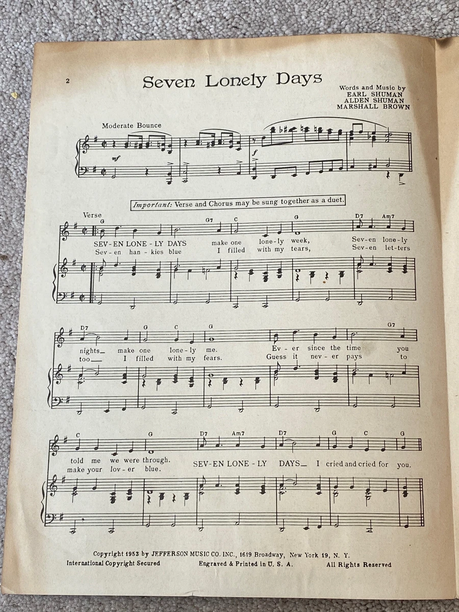 Seven days hotsell of lonely