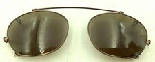 Vintage Chesterfield 354 02FN Bronze Metal Oval Clip-On Sunglasses Frames Italy