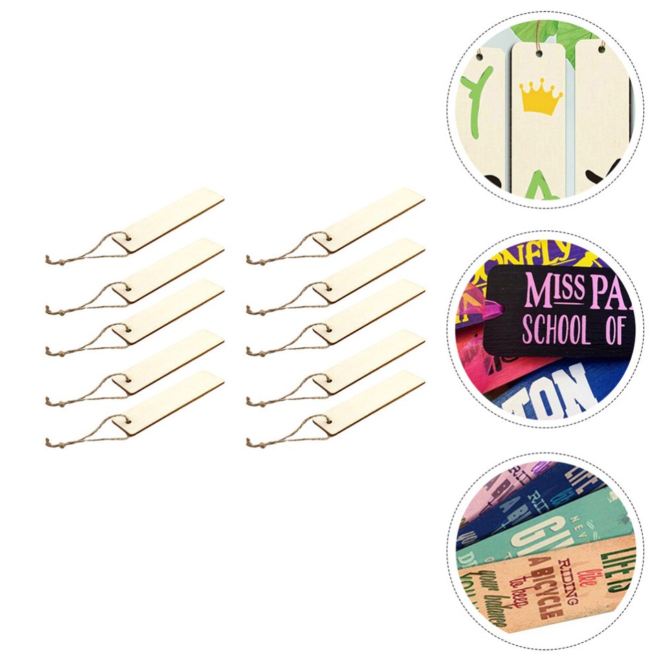 20 Pcs Graduation Gift Wooden Gift Labels Wood Blank Cutouts Bookmarks