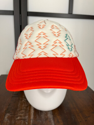 The North Face Hat Cap Snapback Womens One Size Red Trucker Mesh Embroidered