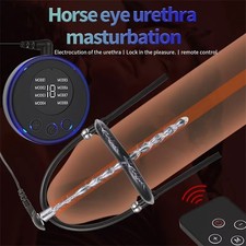 Electric Electro Male E-stim Dick Expander Urethral Penis Plug Bead Dilator BDSM