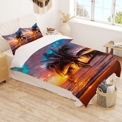 3D Sunset Ocean A4313 Bed Pillowcases Quilt Duvet Cover Set Queen King Amy