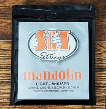 SIT Strings M1036PB Mandolin Light Phosphor Bronze Loop End Set
