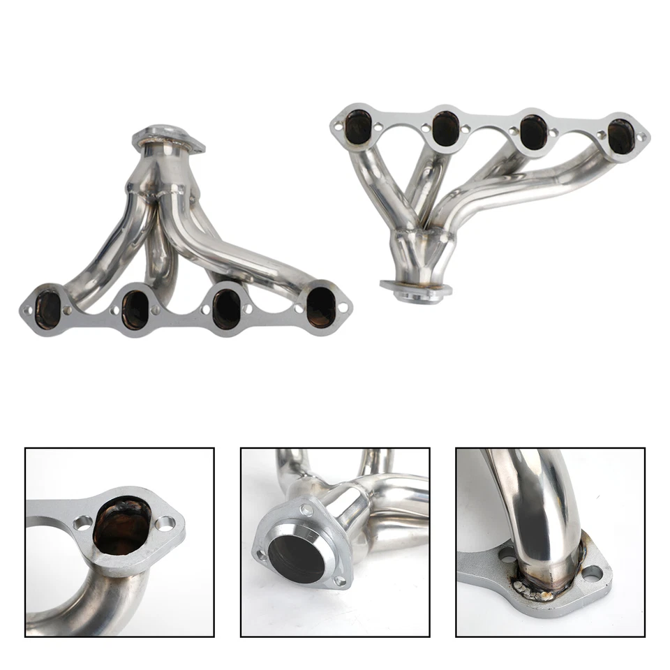 Stainless Exhaust Headers Kit For Ford Mustang 289 302 351 4.7L 5.0L 5.8L 64-73 - Image 3 of 4