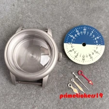 36mm Domed Sapphire Dive Sandblasted Watch Case+Dial Set Fit NH34 GMT Movement
