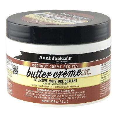 Aunt Jackie's Coconut Crème Recipes Butter Crème Intensive Moisture Sealant,...