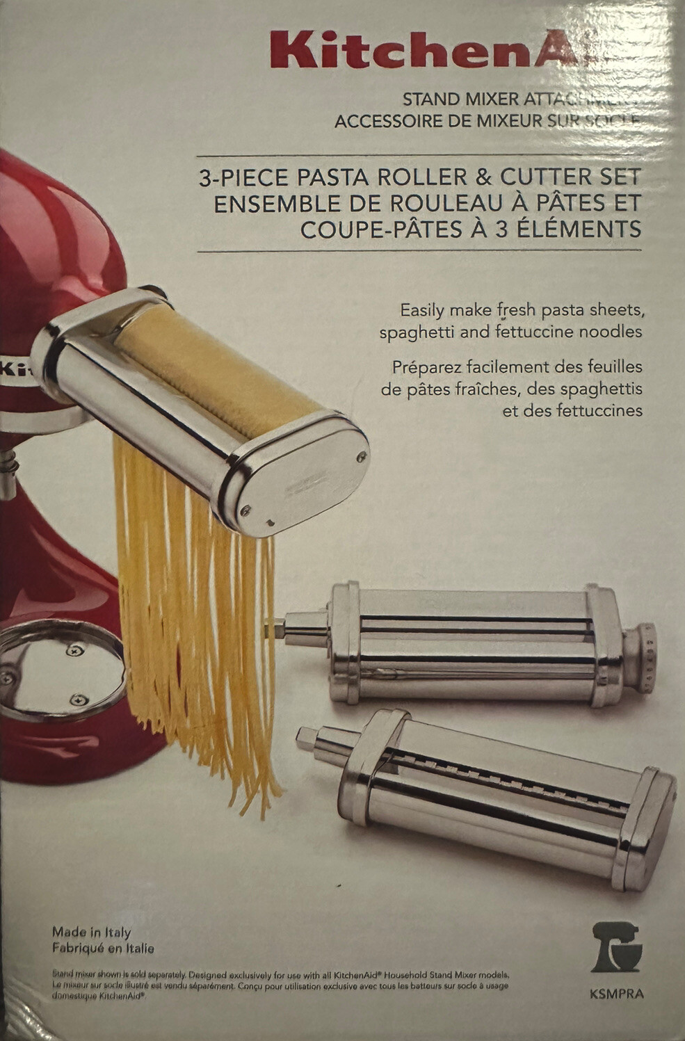 kitchenaid ksmpra pasta roller & cutter