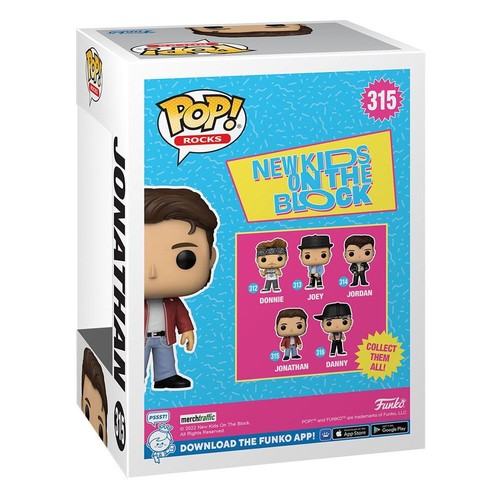 New Bambino On The Block Pop! Rocks Vinile Figura Jonathan 9 Cm Funko - Imagen 3 de 3