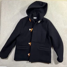 House of St Clair Japanese Navy Toggle Thick Wool Tweed Mens XS Preppy USA EUC