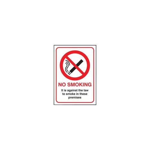 Cartello Vietato Fumare Vsafety 57019 - 150x200 Mm - Plastica Rigida Con Adesivi - Conforme Norme EN ISO 7010