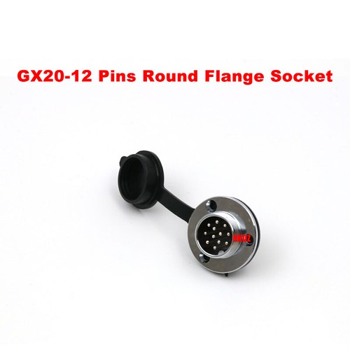 GX20 Aviation Plugs Round Flange Sockets Metal Panel Cable Connectors 2~15 Pins - Picture 45 of 47
