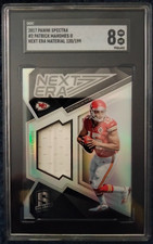 2017 PANINI SPECTRA PATRICK MAHOMES #2 NEXT ERA MATERIALS 120/199 RC SGC 8