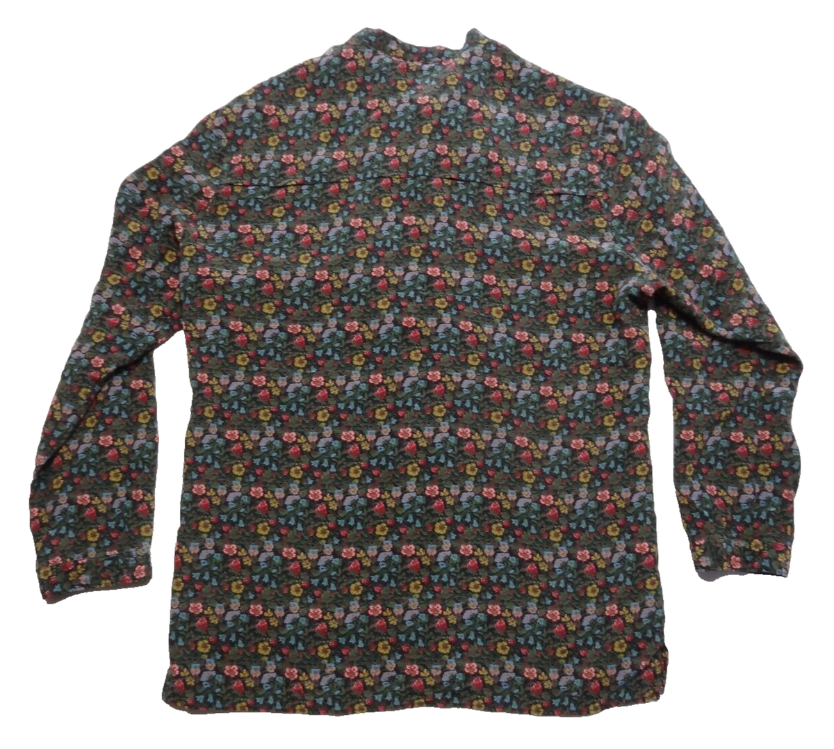 Gucci Flowers Silk Cambridge Button Down Shirt Bow Long Sleeve