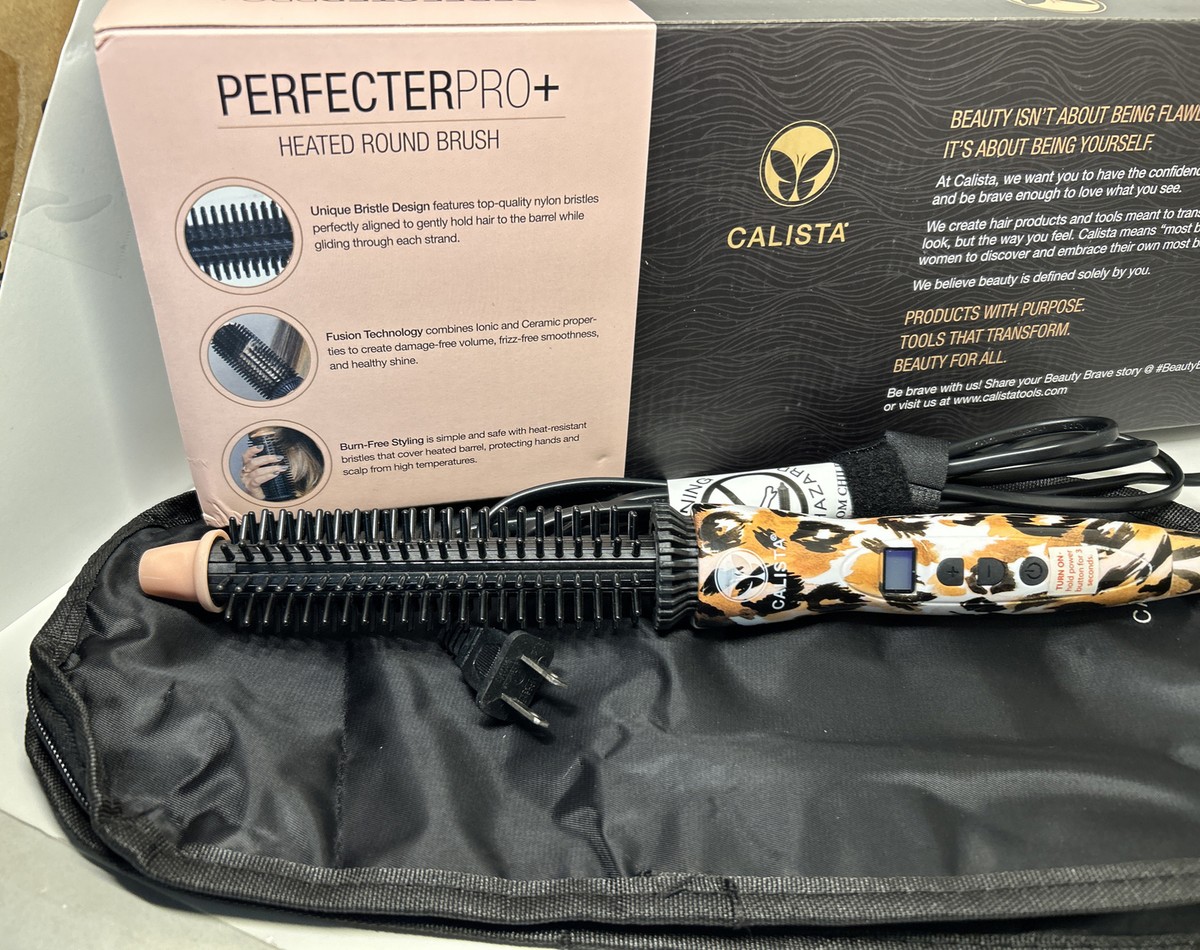 Calista Fauxblo Thermal Brush 1.25 Inch - Airless Blowout For Short Hair - Ombre Sapphire