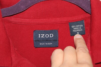 USA製　IZKO ゲームシャツ　グリーン　ワンポイント刺繍ロゴ　ヴィンテージ Vintage 90s Izod Green Striped Polo Shirt - Sz L - Nerd