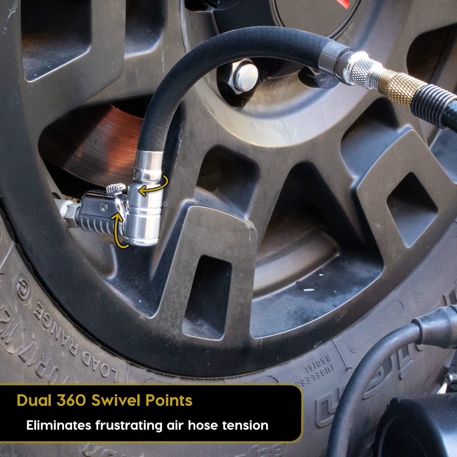 JACO Lightning L2X Tire Inflator Hose Extension Self Locking Nozzle