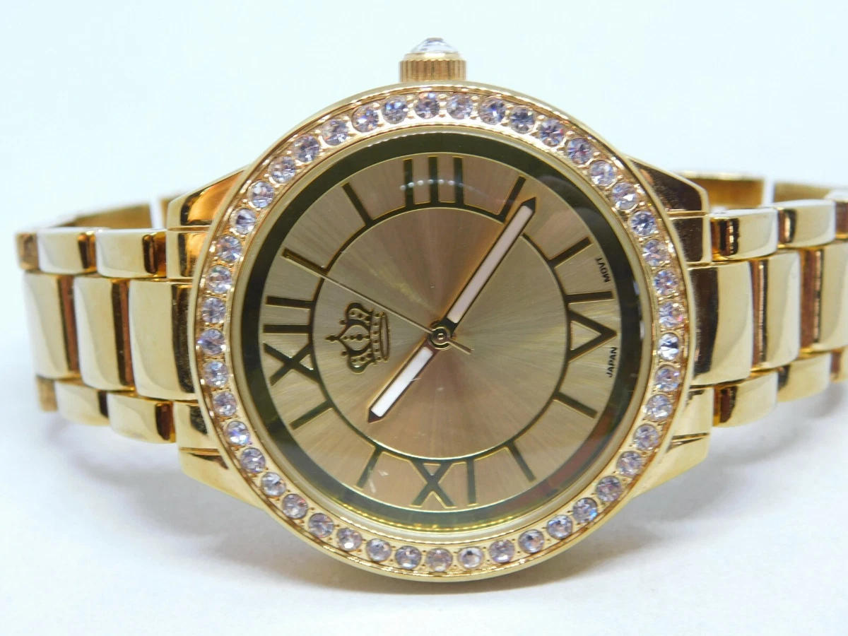 PD NO.W8459 Gold Tone Quartz Analog Ladies Fashion Watch Sz. 6 3 4