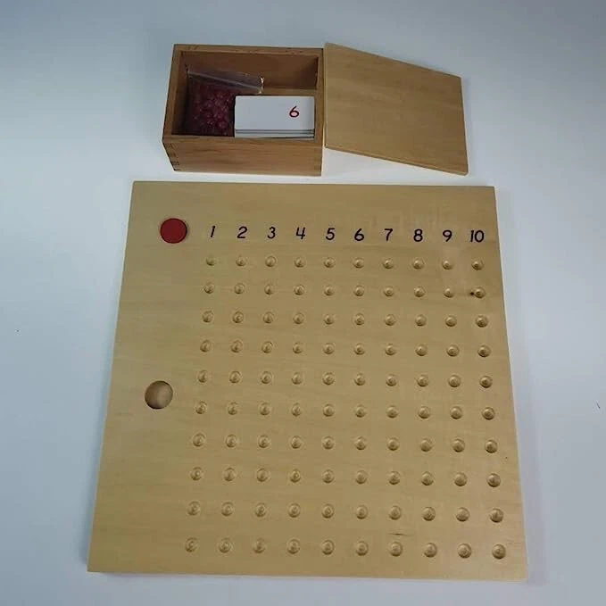 Wooden Montessori multiplication board game - Image 2 of 3