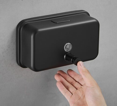 Manual Pump Liquid Soap Shampoo Dispenser Stainless Steel 1200ml Wall Mount 1 Pc - Picture 2 of 15