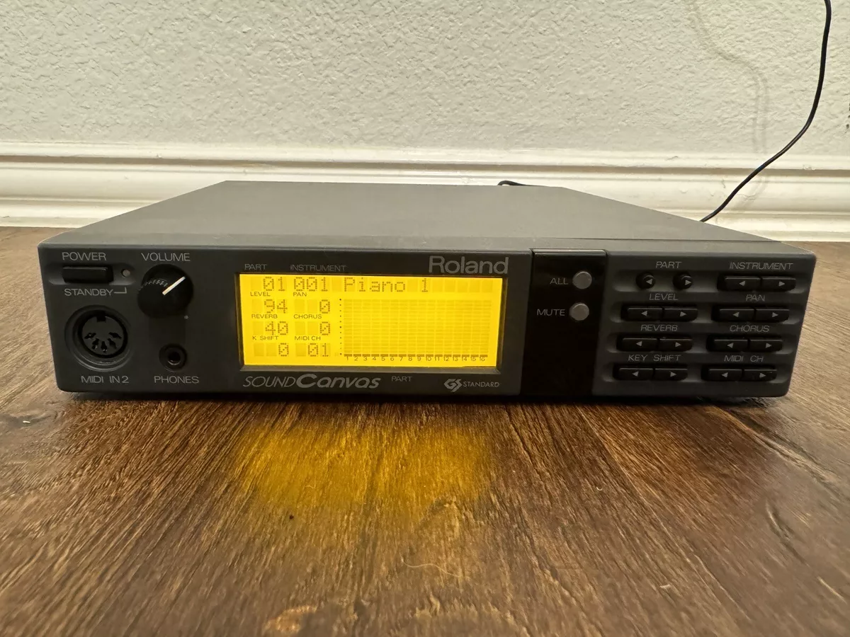 Roland SC-55mkII MIDI Sound Module SC55mkII MK2 W/AC Adapter W/remote