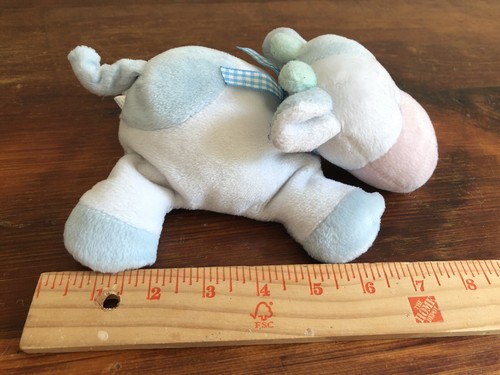 White, Blue & Pink COW 8” Beanbag Plush Stuffed Toy by Soft Dreams - Picture 3 of 8