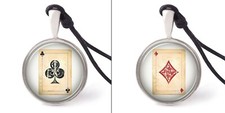 Pocker Cards Necklace Pendants Pewter Silver Jewelry Jewelry JNP