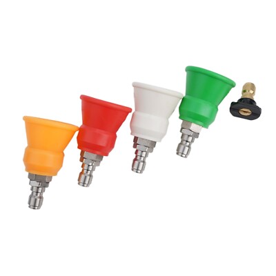 Hochdruckreiniger-Düsenset 5-teilig – Edelstahl, 6,35 Mm Anschluss, Mit Gummi-Schutz