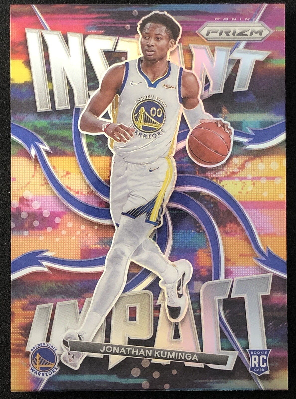 2021-22 Prizm Jonathan Kuminga #7 SILVER INSTANT IMPACT Golden State Warriors